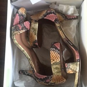 Trendy Colorful Snakeskin Heels